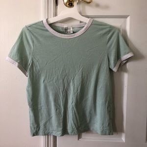 lime green ringer tee